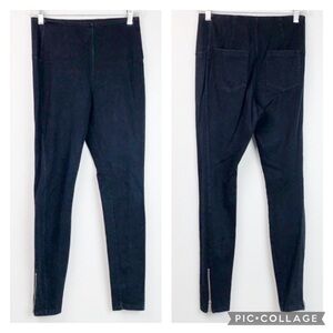 Lysse hip & belly slimming high waist stretch twill jeggings zipper ankle EUC